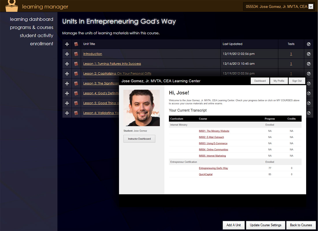 DonorPanel Learning Manager
